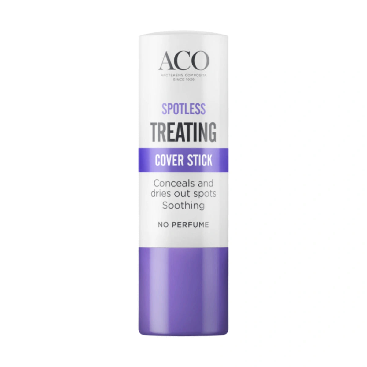 ACO Spotless Cover Stick peitepuikko 3,5 g peittää ja kuivattaa finnit