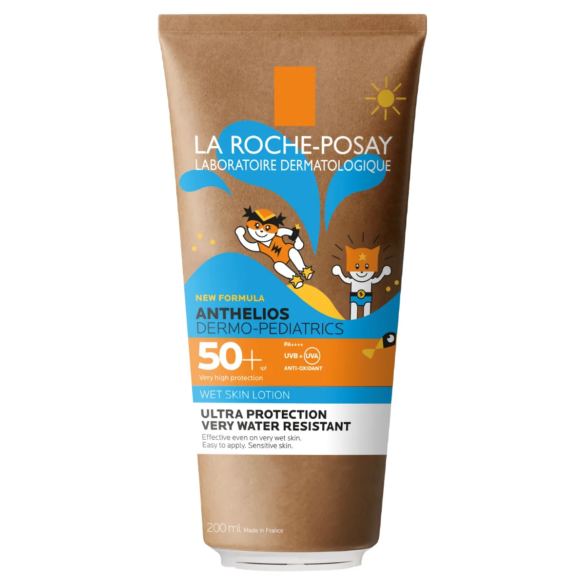LA ROCHE-POSAY Anthelios Wet Skin SPF50+ aurinkosuojaemulsio lapsille 200 ml