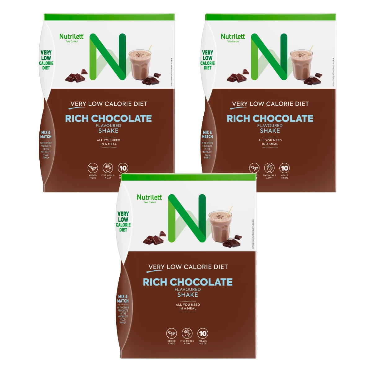 Nutrilett Rich Chocolate Shake VLCD ruokavalionkorvike 3 pakkauksen säästöpakkaus