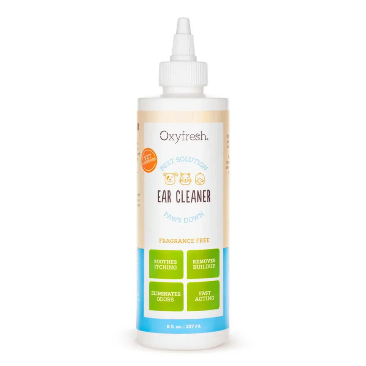 Oxyfresh Korvanpuhdistusaine 237 ml – sopii useimmille lemmikeille