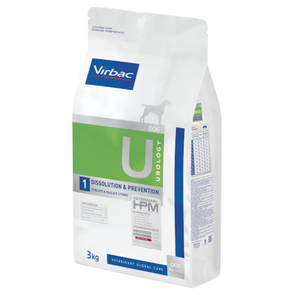 Virbac Dog Urology Dissolution & Prevention U – Täysravinto virtsakiviongelmista kärsivälle koiralle, 3 kg