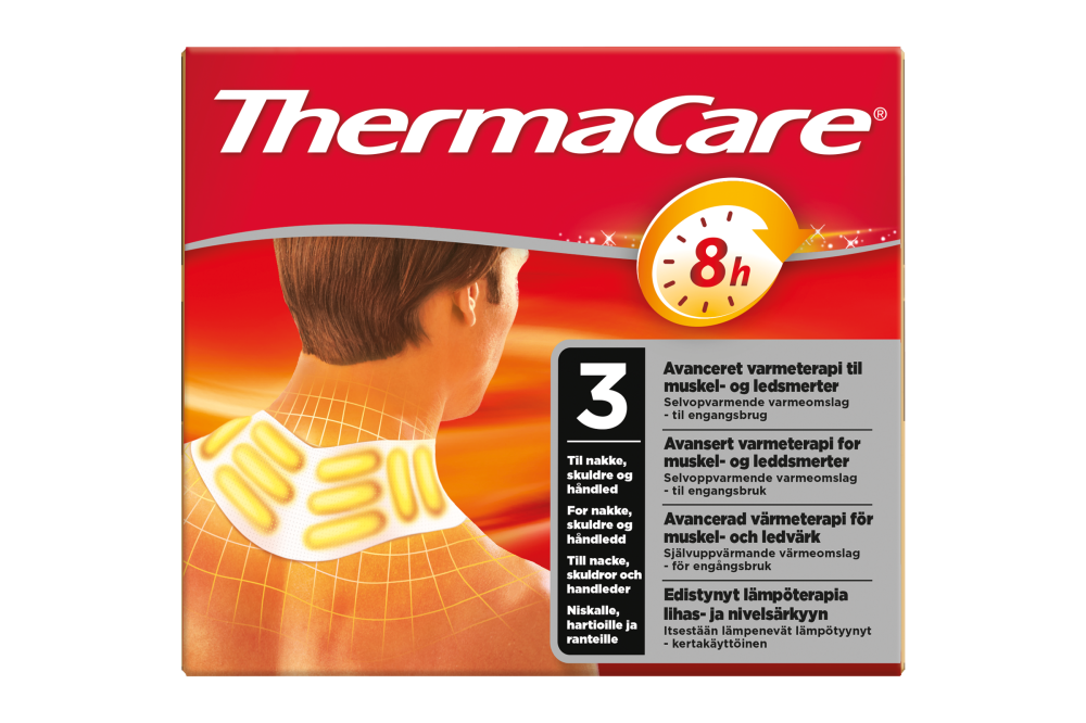 THERMACARE lämpötyyny niskalle, hartioille tai rantaalle 3 kpl