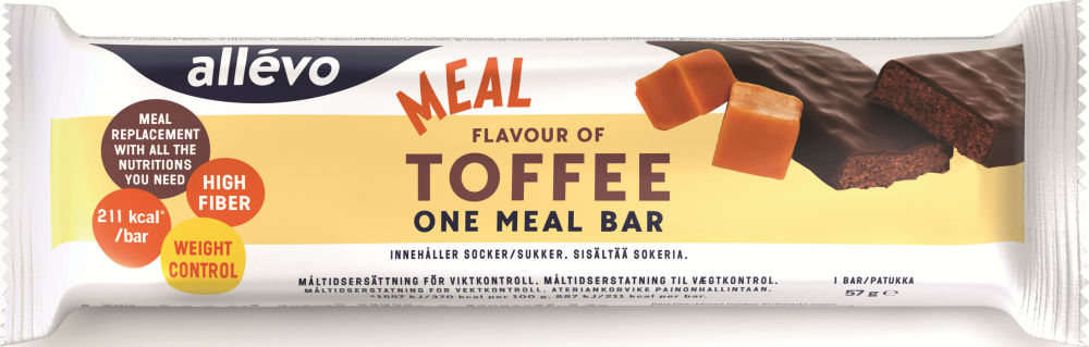ALLEVO One Meal Bar toffeenmakuinen ateriankorvike 57 g