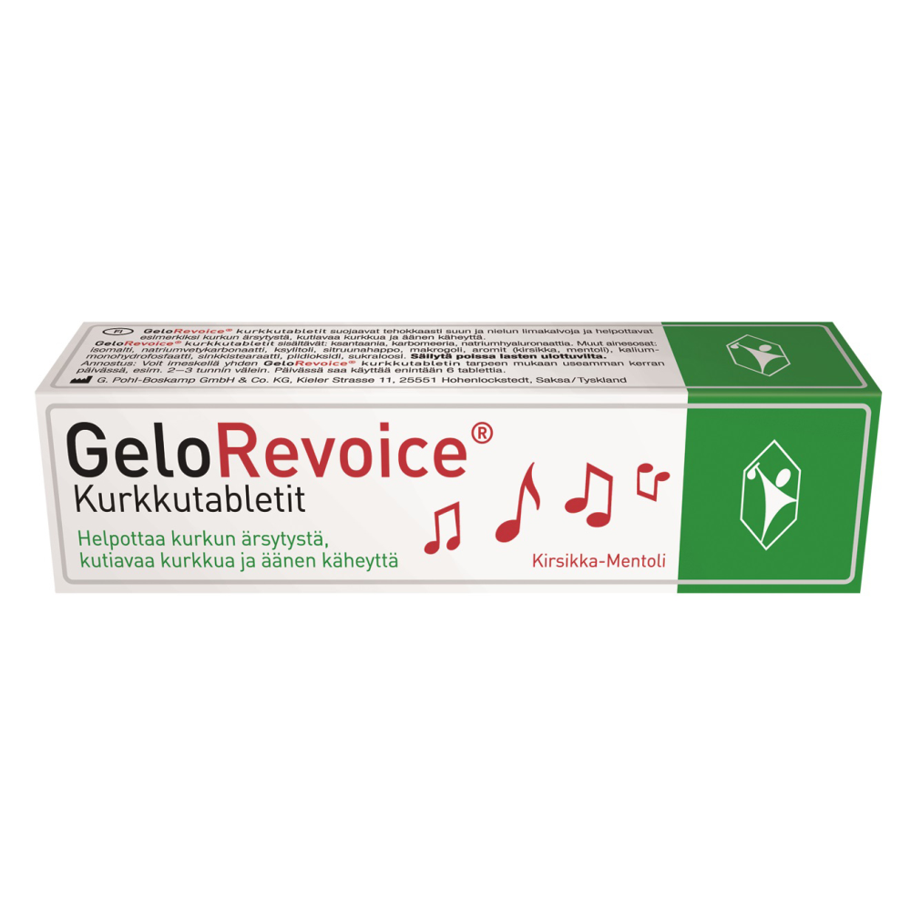 GELOREVOICE kirsikka-mentoli imeskelytabletti kurkun ärsytykseen ja käheyteen 20 tabl.
