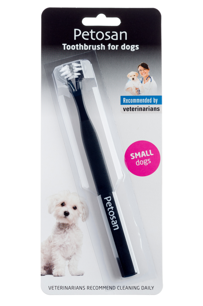 PETOSAN Kaksihaarainen hammasharja pienille koirille, koko S
