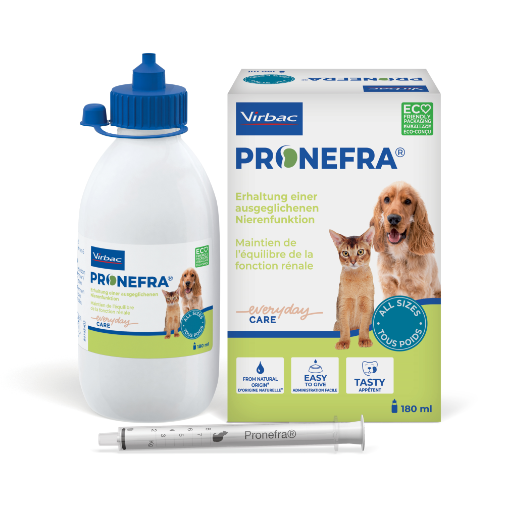 PRONEFRA Täydennysrehu koirille ja kissoille 180 ml