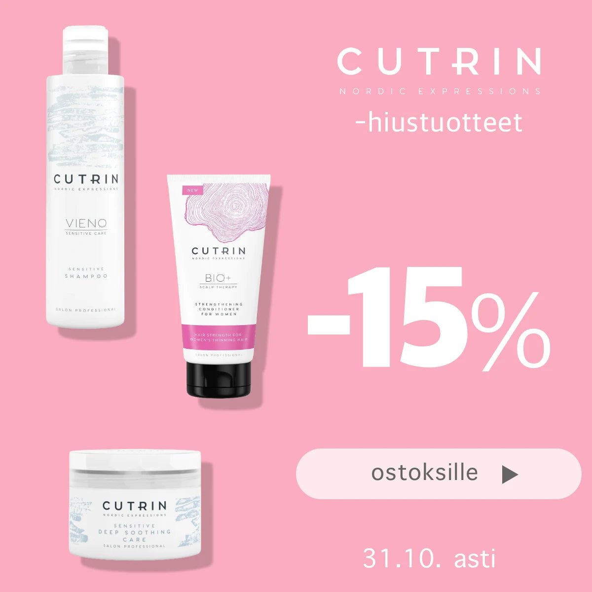 Cutrin -15% lokakuun ajan