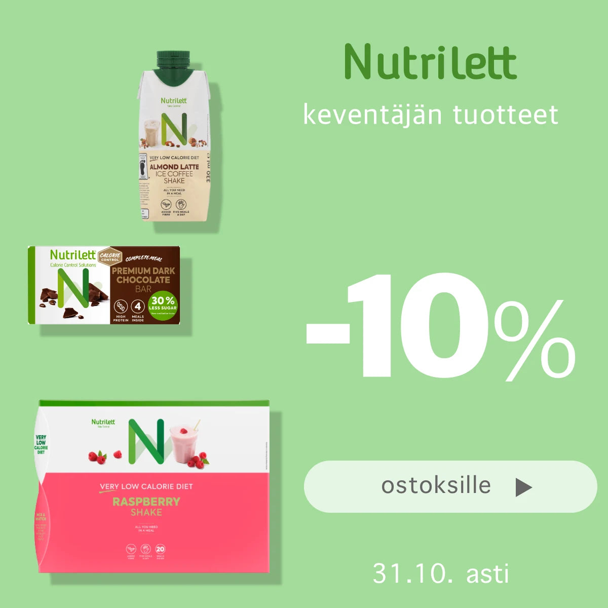 Nutrilett -10% lokakuun ajan