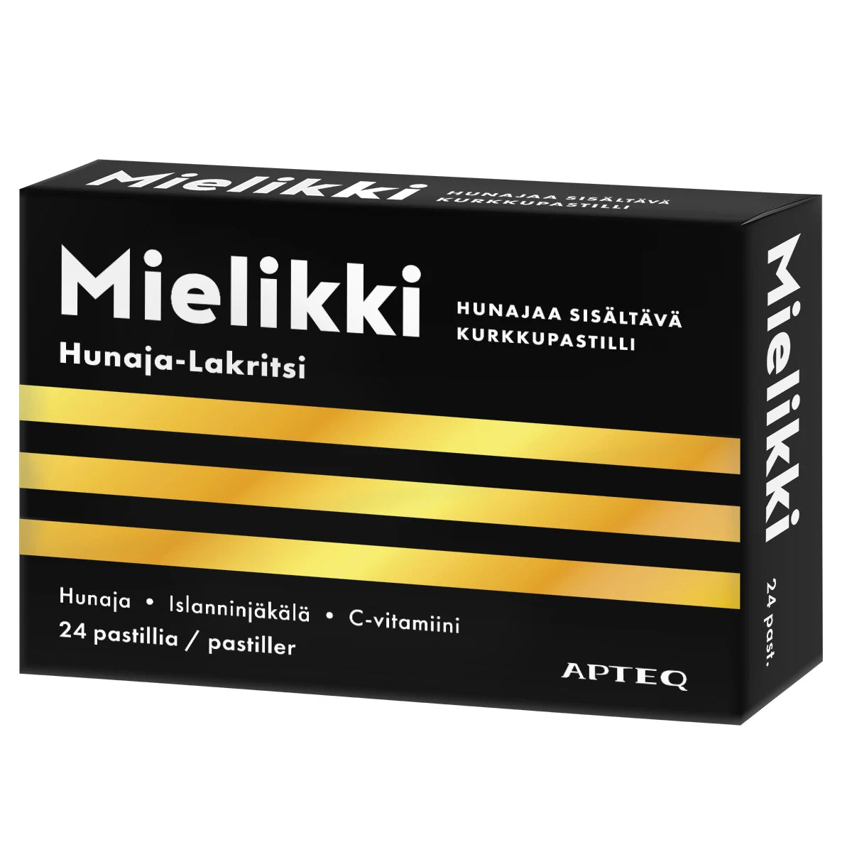 Apteq Mielikki kurkkupastilli Lakritsi-Hunaja 24 tabl