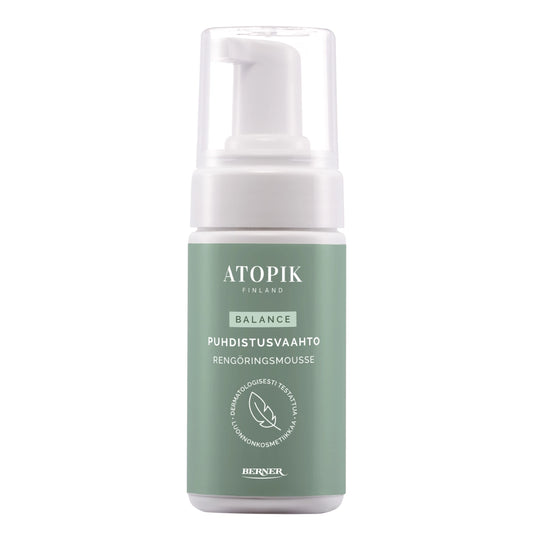 Atopik Balance puhdistusvaahto 100 ml rasvoittuvalle ja epäpuhtaalle iholle kehitetty 