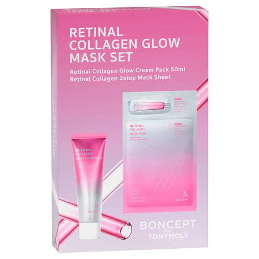 BONCEPT by Tonymoly Retinal Collagen Glow Mask Set 50 ml + 1 kpl – retinalia ja kollageenia sisältävä naamiosetti