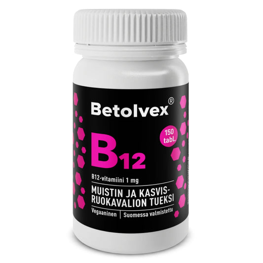 BETOLVEX B12-vitamiini tabletti 150 kpl muistin ja kasvisruokavalion tueksi