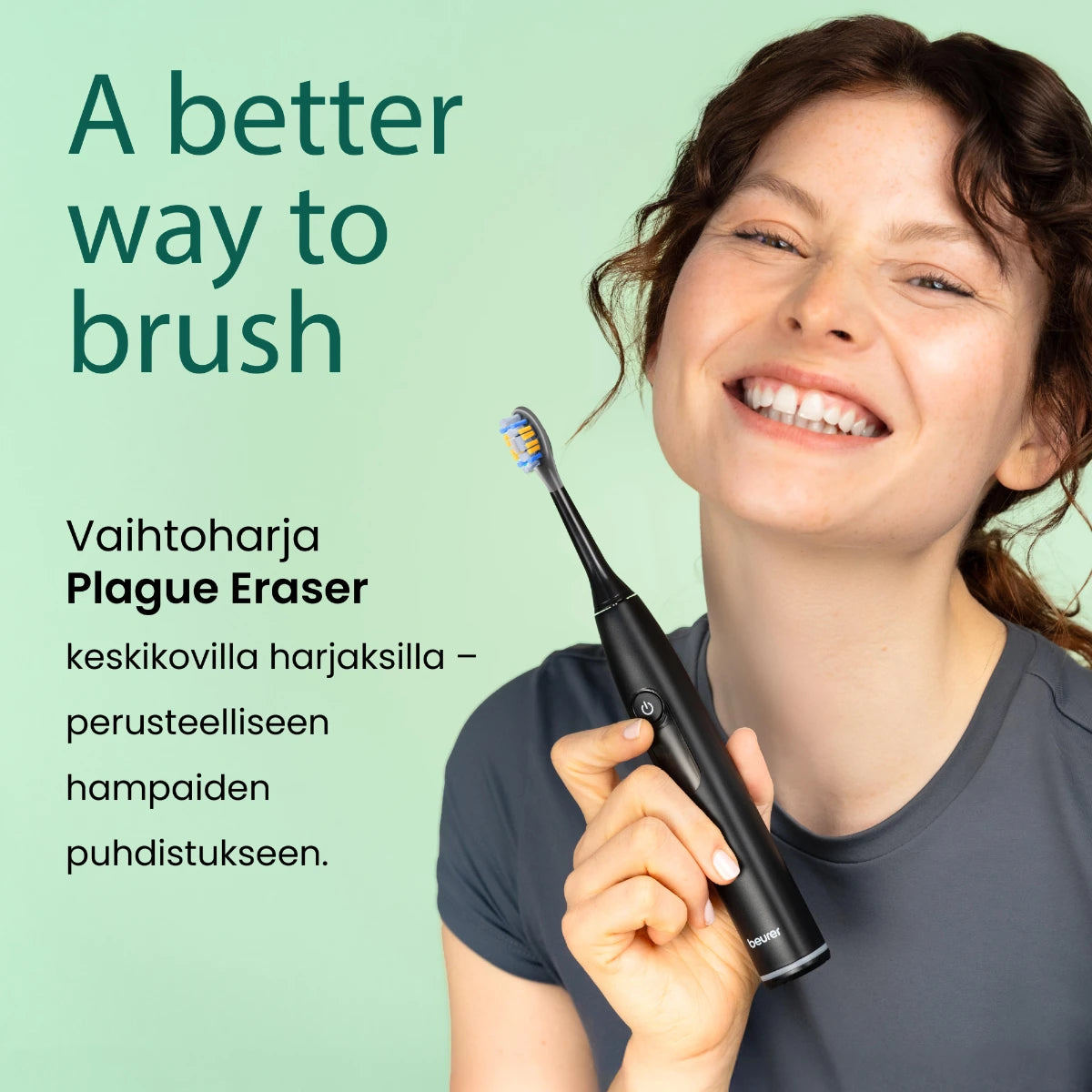 Beurer SC Plaque Eraser vaihtoharja keskikovilla harjaksilla
