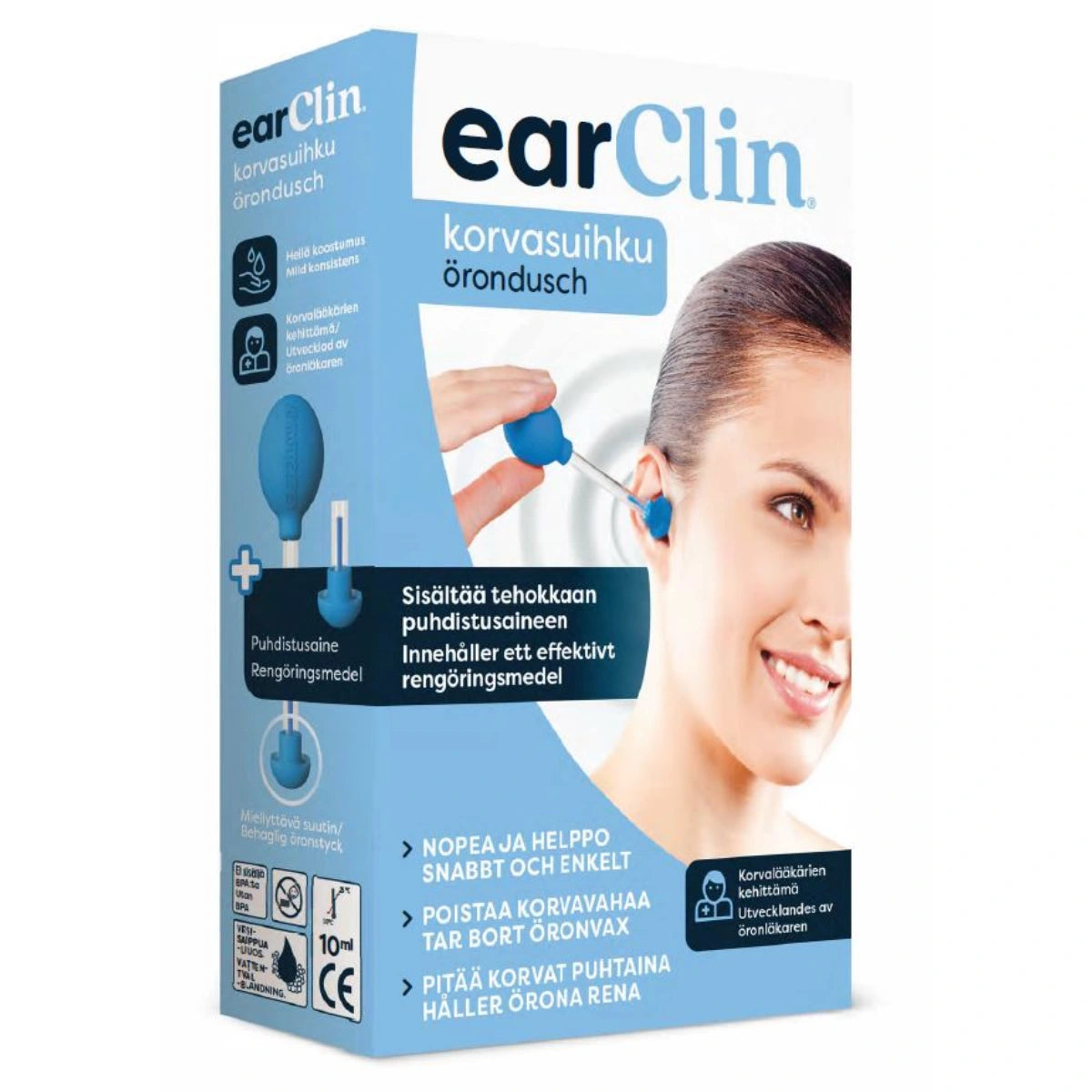 EARCLIN Earshower korvasuihku korvavahan puhdistamiseen