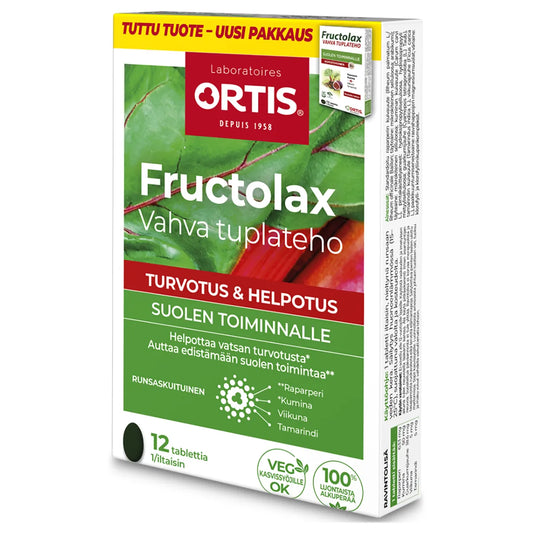 FRUCTOLAX Vahva Tuplateho hedelmäkuitutabletti 12 kpl