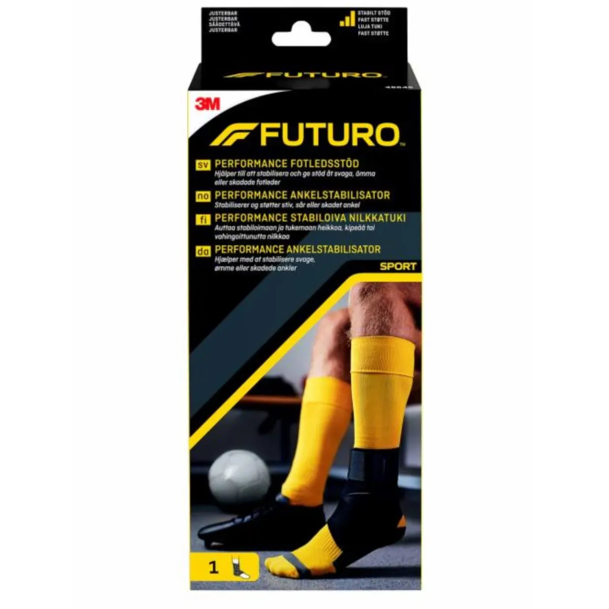 FUTURO Performance stabiloiva nilkkatuki, säädettävä 1 kpl tukee kipeää tai vahingoittunutta nilkkaa