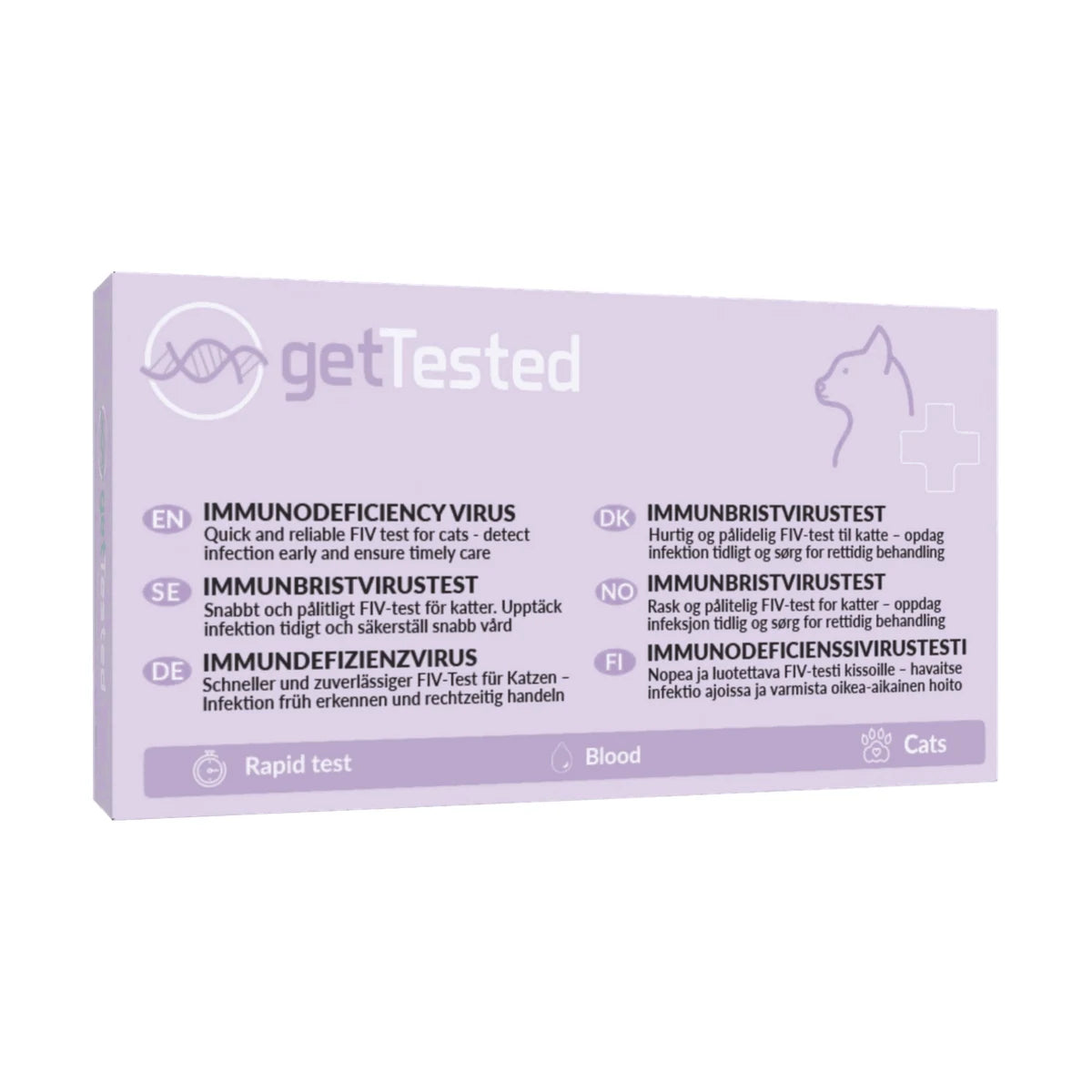 Gettested Kissan immuunikatovirustesti (FIV) 1 kpl