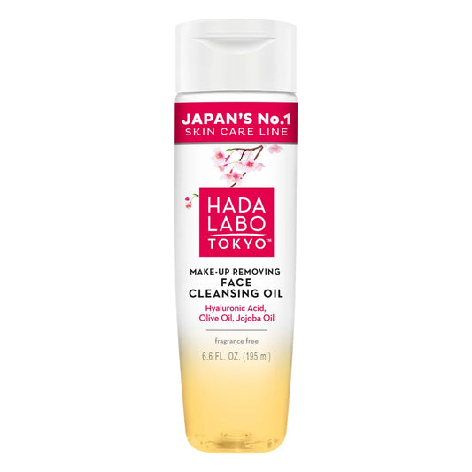 HADA LABO Make-Up Removing Face Cleansing Oil 195 ml – hellävarainen, hajusteeton puhdistusöljy
