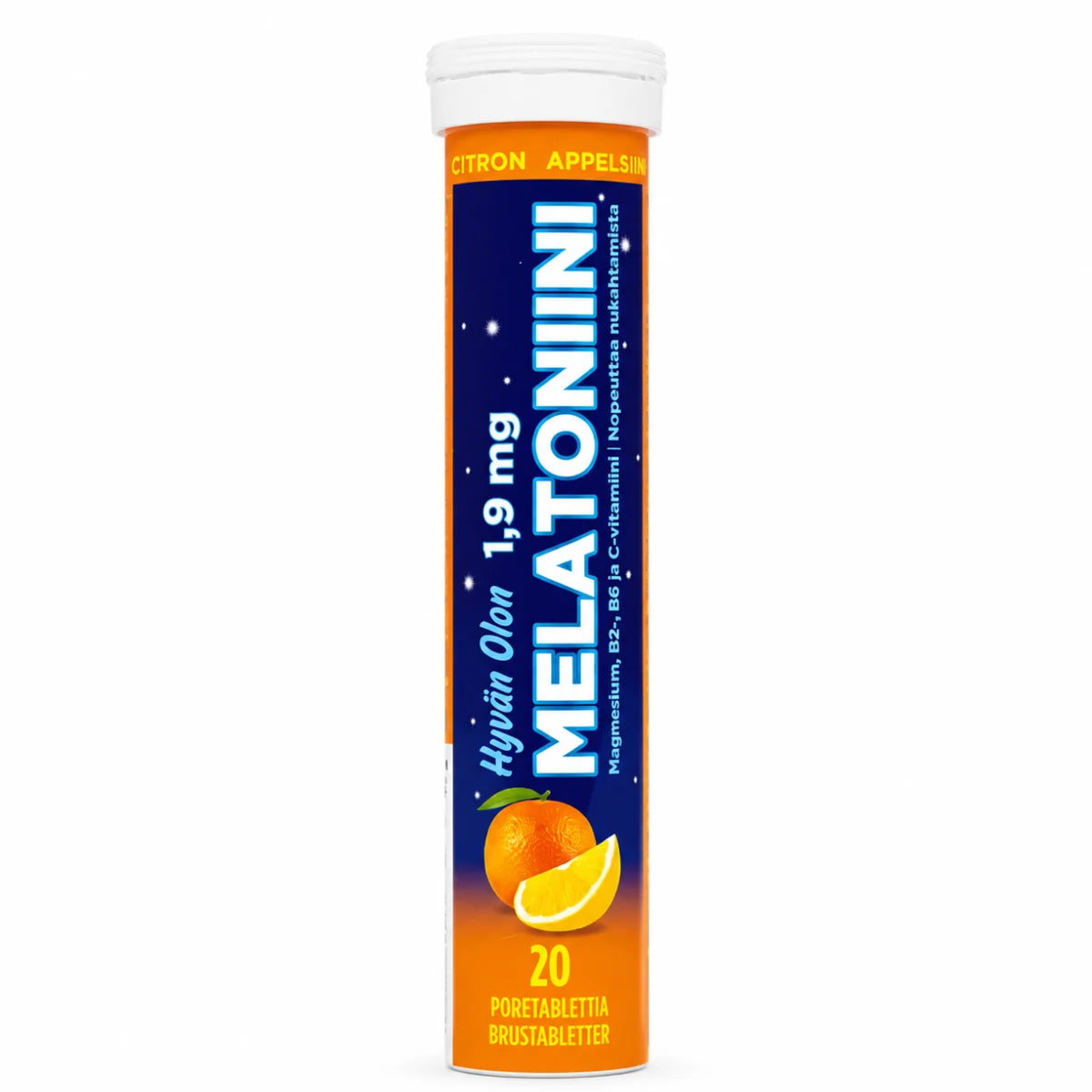 Hyvän Olon Melatoniini 1,9 mg Pore Appelsiini & Sitruuna 20 tabl