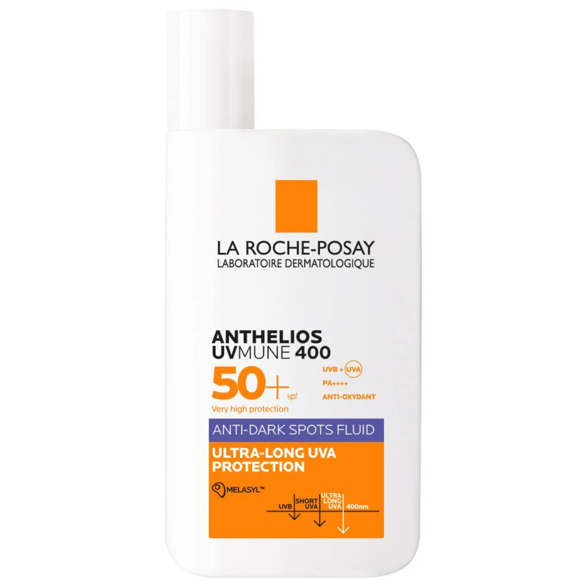 Anthelios UVMune 400 Anti-Dark Spots SPF50+ – erittäin kevyt aurinkosuojavoide pigmenttimuutosten ehkäisyyn