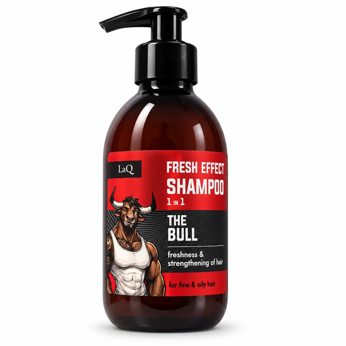 LaQ The Bull Fresh Effect Shampoo 300 ml – raikastava ja tuuheuttava shampoo miehille