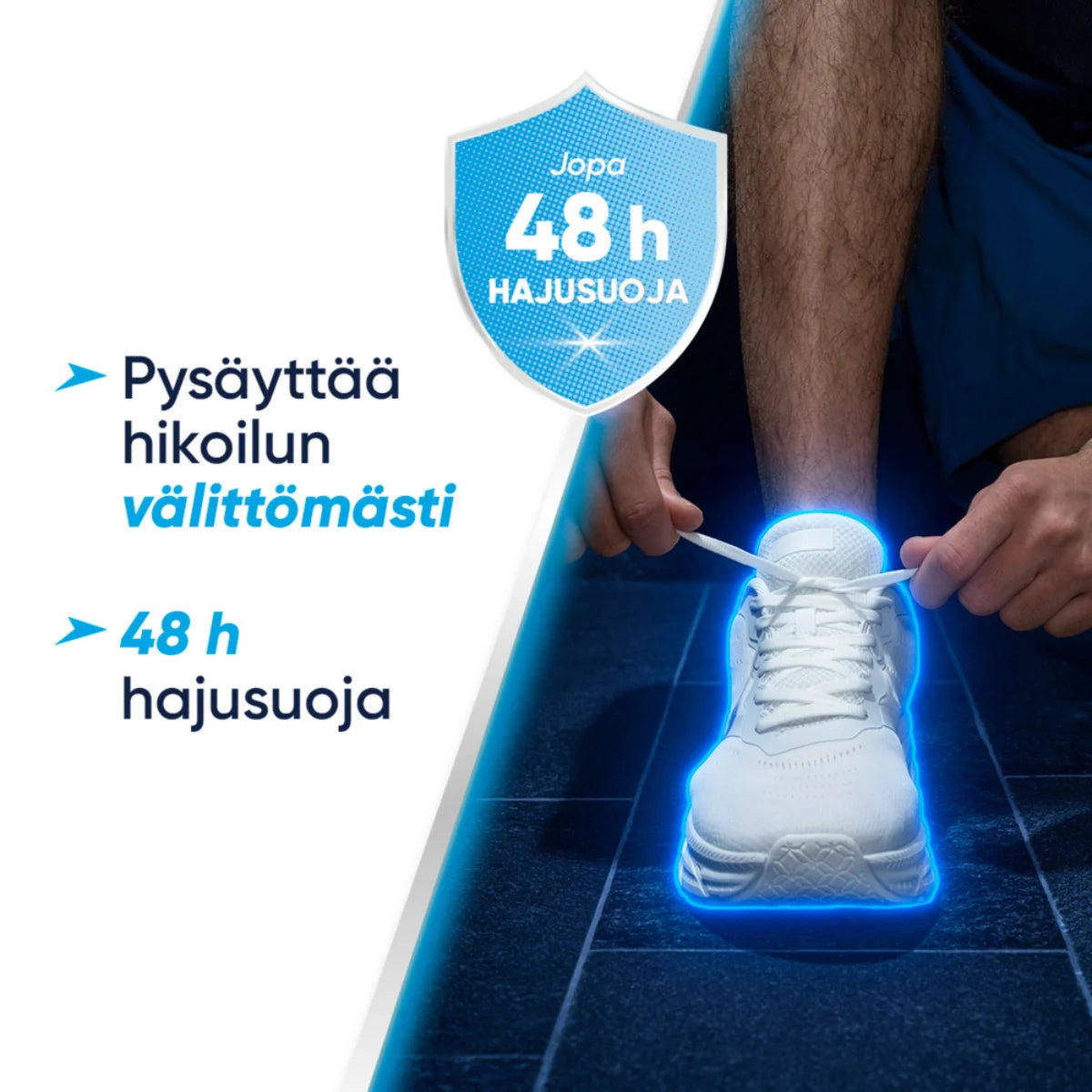 Lamicare Anti-Sweat & Anti-Odor jalkavoide antaa jopa 48h hajusuojan