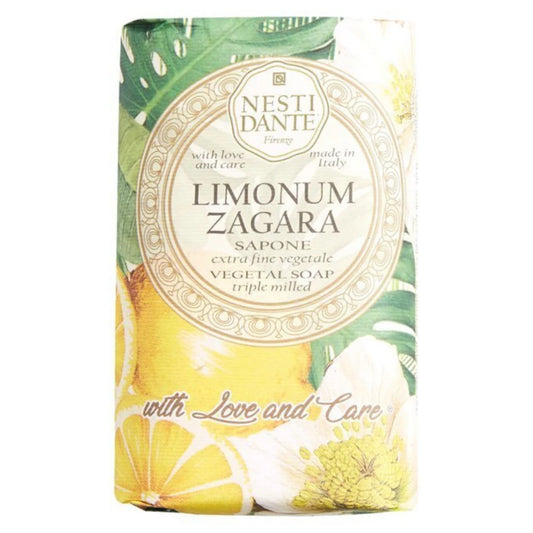Nesti Dante With Love and Care Limonum Zagara palasaippua 250 g – raikas sitruskukkien tuoksuinen saippua