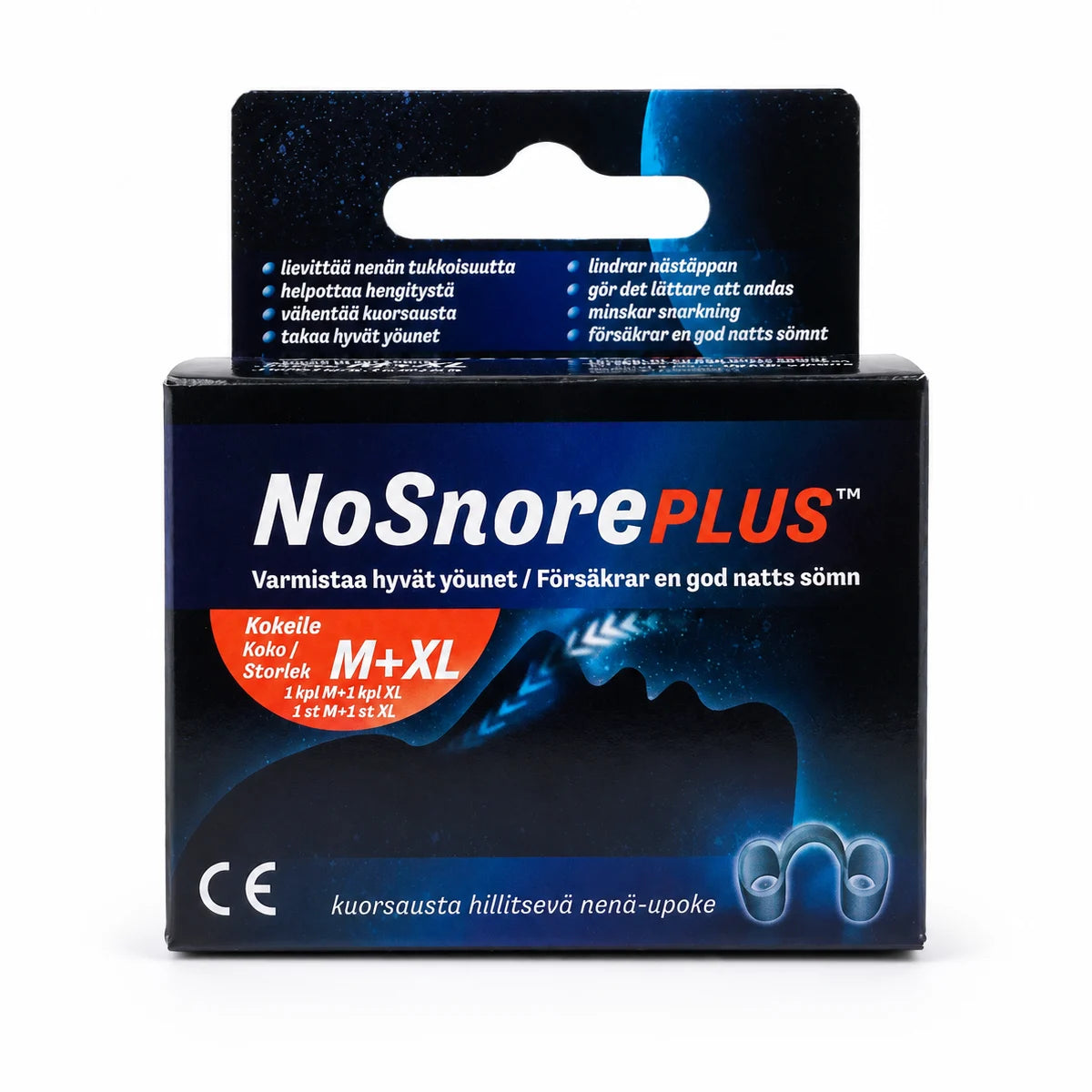 NoSnore PLUS Koko M + XL 2 kpl
