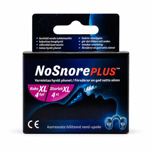 NoSnore PLUS Koko XL 4 kpl – kuorsausta hillitsevä nenäupoke