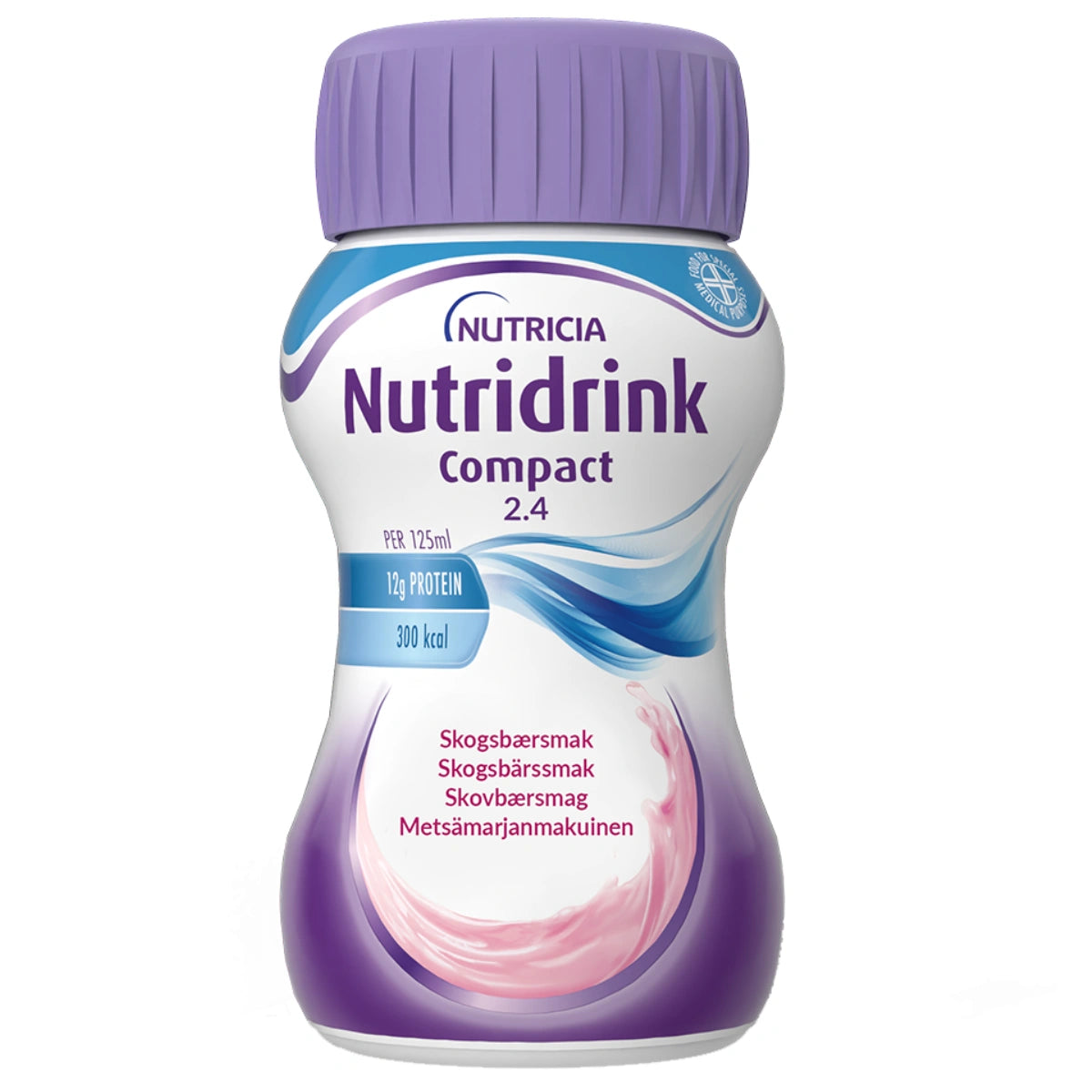 Nutridrink Compact metsämarja 4x125 ml  pirtelömäinen täydennysravintojuoma