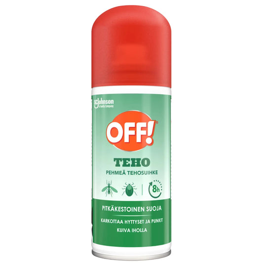 OFF! Pehmeä Tehosuihke 100 ml – tehokas hyönteiskarkote hyttysille ja punkeille