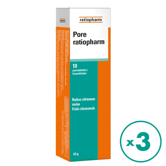 Pore Ratiopharm poretabletti 3x10 kpl