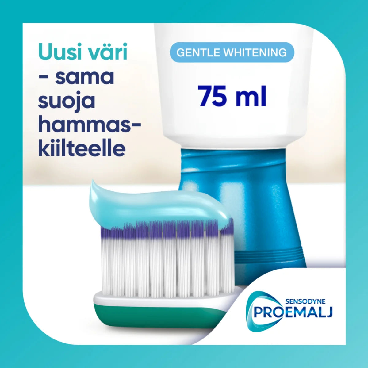 SENSODYNE Pro-Emalj  Gentle Whitening hammastahna uusi väri, sama suoja hammaskiilteelle