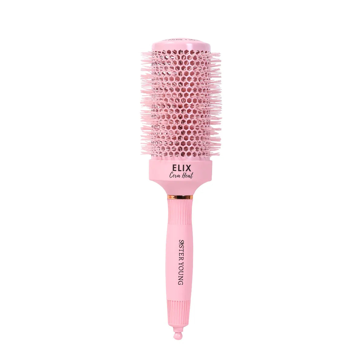 SisterYoung Elix Cera Heat Pink keraaminen pyöreä hiusharja 53 mm 1 kpl