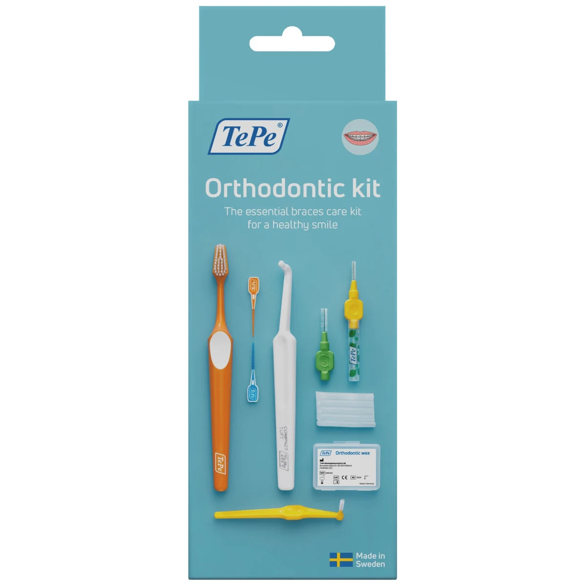 TePe Orthodontic Kit suunhoitopakkaus oikomiskojeille 1 kpl