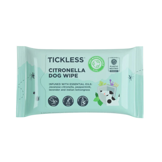 Tickless Citronella Dog Wipe hyönteispyyhkeet 20 kpl