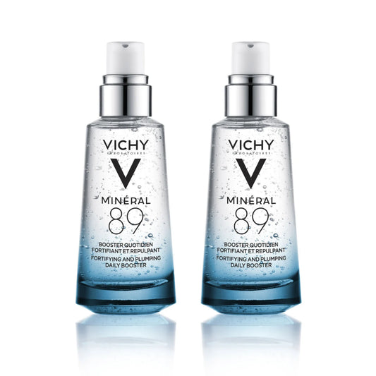 Vichy Mineral 89 tiiviste 2x50 ml hajusteeton kasvoseerumi kaikille ihotyypeille