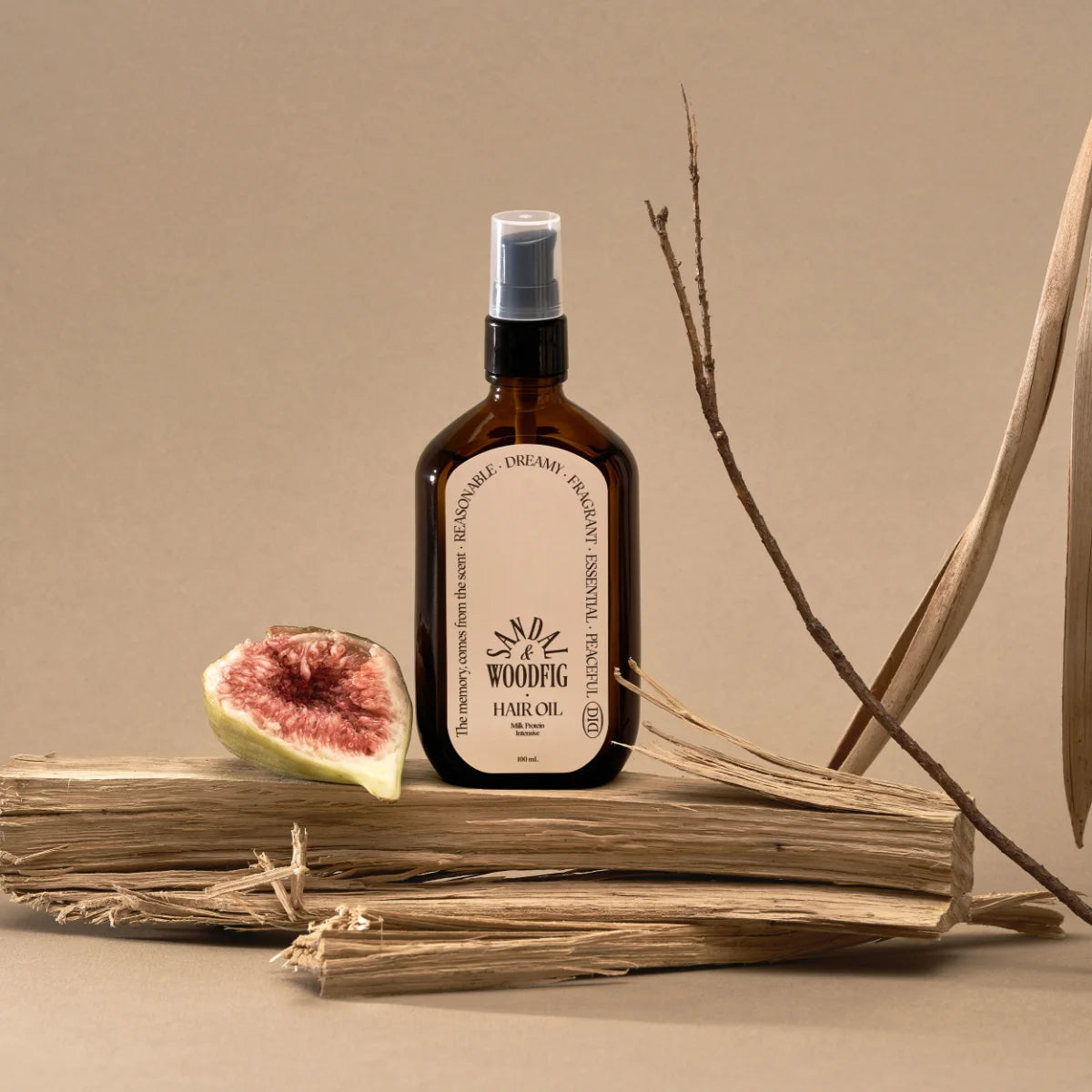 odiD Milkprotein Intensive Hair Oil Sandalwood Fig hiusöljy kuiville hiuksille