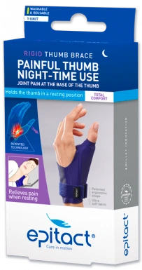 EPITACT Rigid thumb brace jäykkä peukolotuki yökäyttöön oikea käsi, koko M 1 kpl