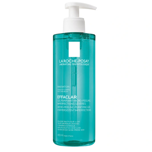 LA ROCHE-POSAY Effaclar mikrokuoriva puhdistusgeeli kasvoille ja vartalolle 400 ml