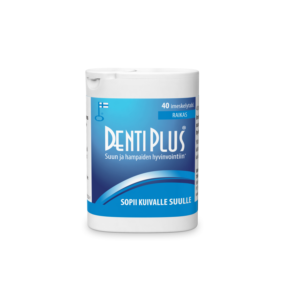 DENTIPLUS RAIKAS IMESKELYTABLETTI 40 TABLETTIA