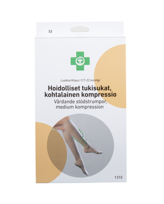 APTEEKKI Hoidolliset tukisukat kohtalainen kompressio L beige 1 pari