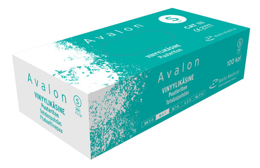 AVALON Vinyylikäsine, koko S 100 kpl