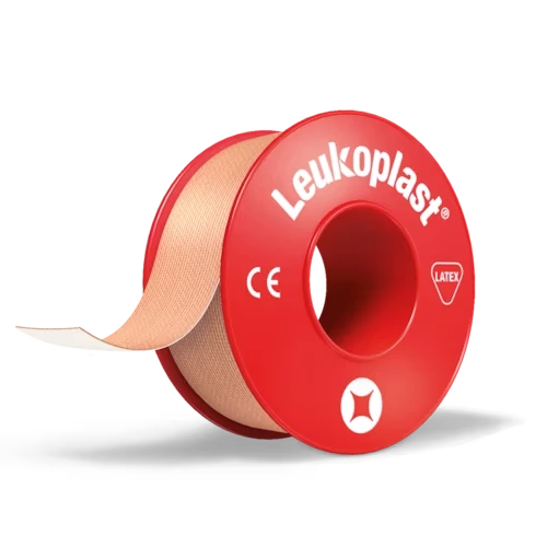 LEUKOPLAST Kiinnitysteippi ruskea suojakotelolla 1,25 cm x  5 m 1 kpl